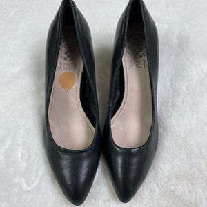 Vince Camuto Black Leather‎ Pumps Heels, size 6